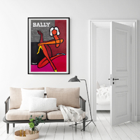 Wall Art 60cmx90cm Fashion Woman Black Frame Canvas thumbnail