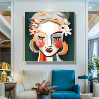 Wall Art 90cmx90cm Sophie II Gold Frame Canvas thumbnail