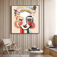 Wall Art 70cmx70cm Sophie Black Frame Canvas thumbnail