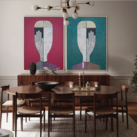 Wall Art 70cmx100cm Abstract Man And Woman 2 Sets Gold Frame Canvas thumbnail