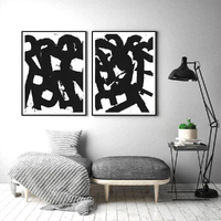 Wall Art 100cmx150cm Rock N Roll 2 Sets Black Frame Canvas thumbnail