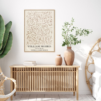 Wall Art 60cmx90cm William Morris Neutral Wood Frame Canvas thumbnail