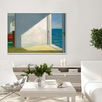 Wall Art 50cmx70cm Room By The Sea By Edward Hopper White Frame Canvas thumbnail