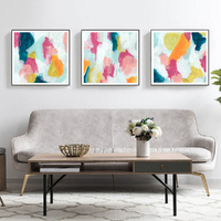 Wall Art 70cmx70cm Colourful 3 Sets Black Frame Canvas thumbnail