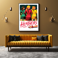 Wall Art 50cmx70cm Heathers The Musical Black Frame Canvas thumbnail