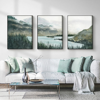 Wall Art 40cmx60cm Landscape 3 Sets Black Frame Canvas thumbnail