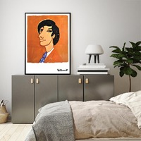 Wall Art 80cmx120cm Villemot 1971 Black Frame Canvas thumbnail