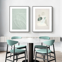 Wall Art 100cmx150cm Abstract body and lines 2 Sets Black Frame Canvas thumbnail