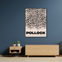 Wall Art 90cmx135cm Jackson Pollock Exhibition II Black Frame Canvas thumbnail