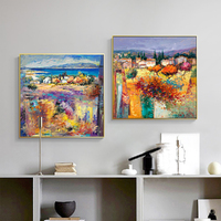 Wall Art 100cmx100cm Estate Italiana 2 Sets Gold Frame Canvas thumbnail