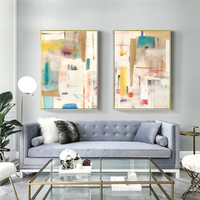 Wall Art 50cmx70cm Sonder By Jean Kenna 2 Sets Gold Frame Canvas thumbnail