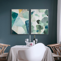 Wall Art 60cmx90cm Green Marble 2 Sets White Frame Canvas thumbnail