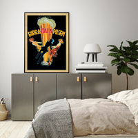 Wall Art 50cmx70cm Birra Itala Pilsen Black Frame Canvas thumbnail
