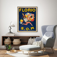 Wall Art 100cmx150cm Florio S.O.M Black Frame Canvas thumbnail