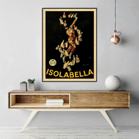 Wall Art 50cmx70cm Isolabella Black Frame Canvas thumbnail