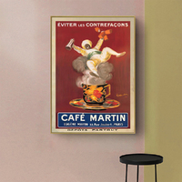 Wall Art 90cmx135cm Cafe Martin Gold Frame Canvas thumbnail