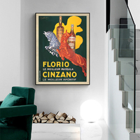 Wall Art 40cmx60cm Florio Cinzano Black Frame Canvas thumbnail