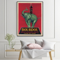 Wall Art 50cmx70cm Bourdou Black Frame Canvas thumbnail