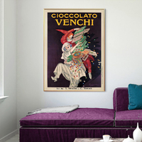 Wall Art 70cmx100cm Cioccolato Venchi Vintage Gold Frame Canvas thumbnail