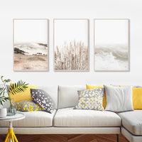 Wall Art 70cmx100cm Coastal Beach 3 Sets Wood Frame Canvas thumbnail