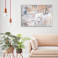 Wall Art 90cmx135cm  Modern Abstract Oil Painting Style White Frame Canvas thumbnail