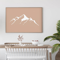 Wall Art 60cmx90cm Boho Mountain Wood Frame Canvas thumbnail