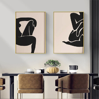 Wall Art 70cmx100cm Female Figure 2 Sets Gold Frame Canvas thumbnail