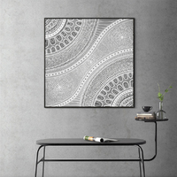 Wall Art 100cmx100cm Nayiri Bami Black Frame Canvas thumbnail