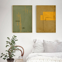 Wall Art 50cmx70cm United Study 2 Sets Gold Frame Canvas thumbnail