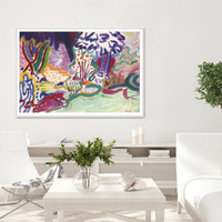 Wall Art 100cmx150cm Late Summer White Frame Canvas thumbnail