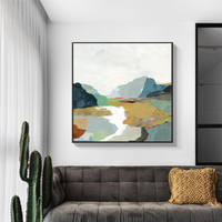 Wall Art 40cmx40cm September Afternoon Black Frame Canvas thumbnail