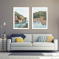 Wall Art 90cmx135cm Italy Coast 2 Sets Wood Frame Canvas thumbnail