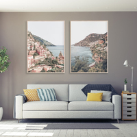 Wall Art 90cmx135cm Italy Positano 2 Sets Wood Frame Canvas thumbnail