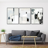 Wall Art 60cmx90cm Soft Spoken 3 Sets Black Frame Canvas thumbnail