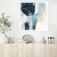 Wall Art 100cmx100cm Luz II White Frame Canvas thumbnail