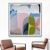 Wall Art 70cmx70cm Skyways Black Frame Canvas thumbnail