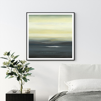 Wall Art 80cmx80cm Land of Serenity Black Frame Canvas thumbnail