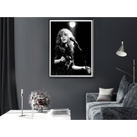 Wall Art 70cmx100cm Young Stevie Nicks in Concert Poster, Black Frame Canvas thumbnail