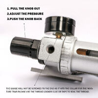 X-BULLAir Compressor Oil Moisture Water Filter Regulator Separator Mount fitting thumbnail