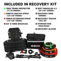 X-BULL 4WD Winch Recovery Kit 12Pcs Recovery Tracks Snatch Strap Soft Shackles Recovery Ring thumbnail
