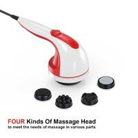 Handheld Vibration Massager Red - 4 Interchangeable Heads Adjustable Speed thumbnail