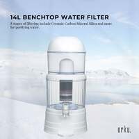 14L Benchtop 8 Stage Water Filter - Ceramic Carbon Mineral Stone Silica Purifier thumbnail