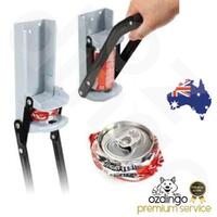 2x Aluminium Can Crusher - 16oz Beer Soda Smasher - Wall Mounted Bottle Opener thumbnail