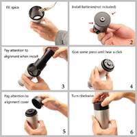 Gravity Salt or Pepper Grinder - Automatic Twist Grind Shakers Mills Electric thumbnail