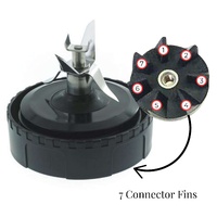 For Nutri Ninja Extractor Blade - 7 Fin Connection Replacement Blender Parts thumbnail