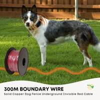 300m Boundary Wire - Solid Copper Dog Fence Underground Invisible Red Cable thumbnail