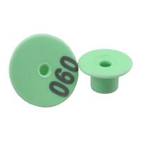 1-100 Cattle Number Ear Tags Set - Round Green Pig Sheep Goat Livestock Label thumbnail