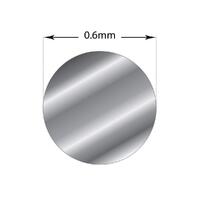 1m Sterling Silver 0.6mm - Soft Round Wire Rod 22 Gauge Jewellery Bead thumbnail