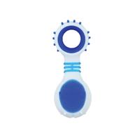 Dog Dental Rattle - Blue Puppy Teething + Cleaning Gums Rubber Ridges Chew thumbnail