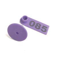 1-100 Cattle Number Ear Tags 5x2cm Purple Cow Sheep Pig Small Livestock Labels thumbnail